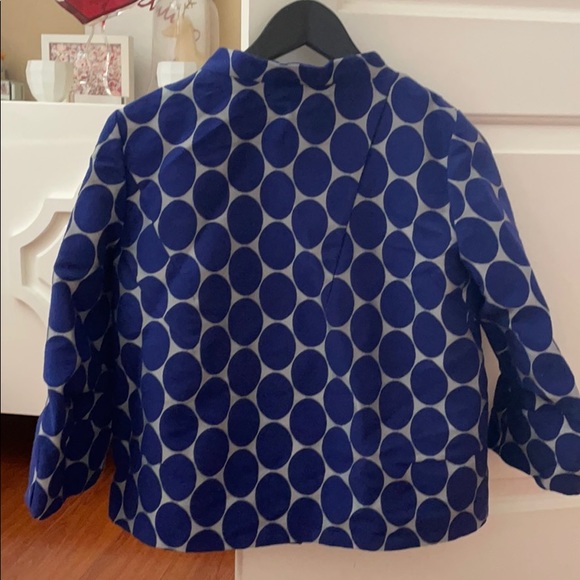 Marni HM Blue Silver Polka Dot Jacket Blazer Small - Picture 3 of 4